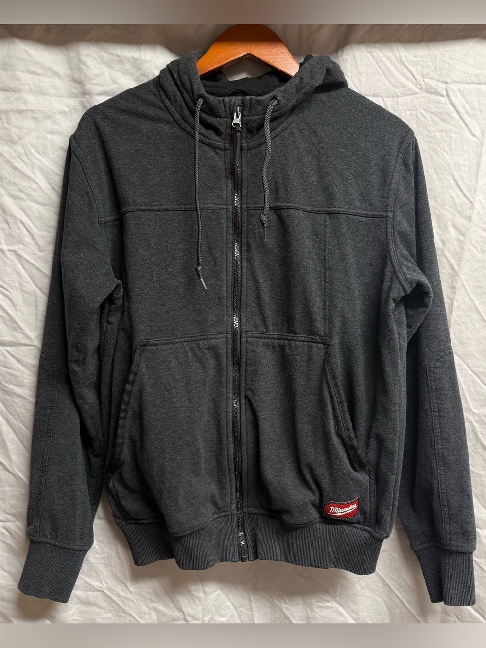 Milwaukee Men’s Dark Gray Full-Zip Hooded Sweatshirt size M
